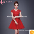 2017 Korean Fashion Knee Length Bridesmaid Sexy Red Mother Of The Bride Dresses For Fat